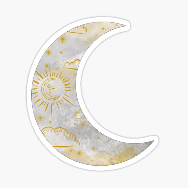"Golden Moon" Sticker for Sale by KakashiUzumaki Redbubble