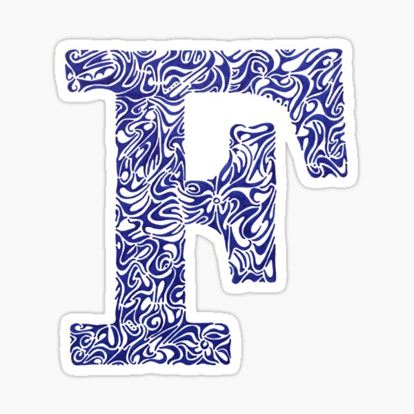 "Margin F Letter" Sticker by Biotoho Redbubble