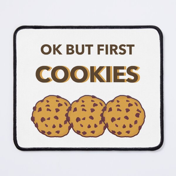 Item preview, OK but first cookies | Cookie Lover | cookies | cookie gifts designed and sold by Lindsay Marie Patterns.