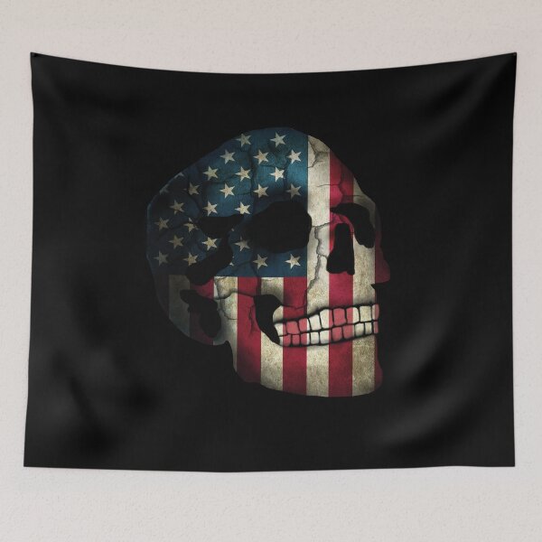Item preview, American Flag Skull designed and sold by MarshallStickerX.
