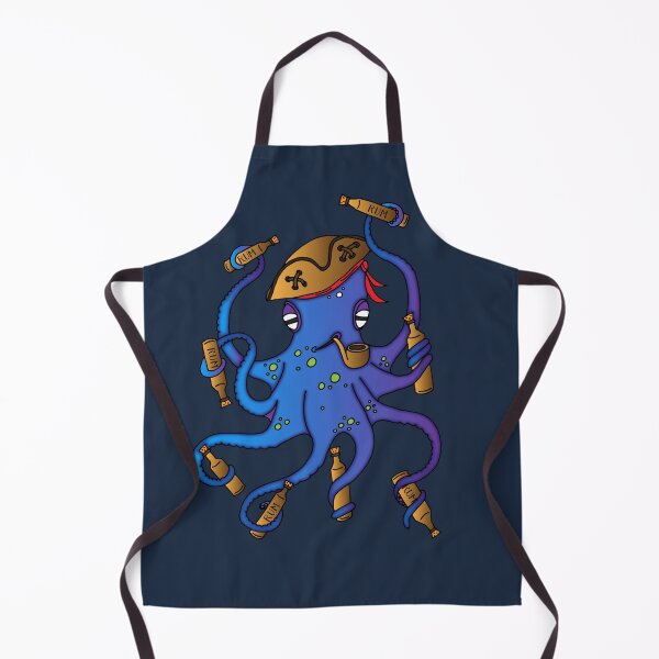 Item preview, Nautical Drunken Pirate Octopus designed and sold by HotHibiscus.