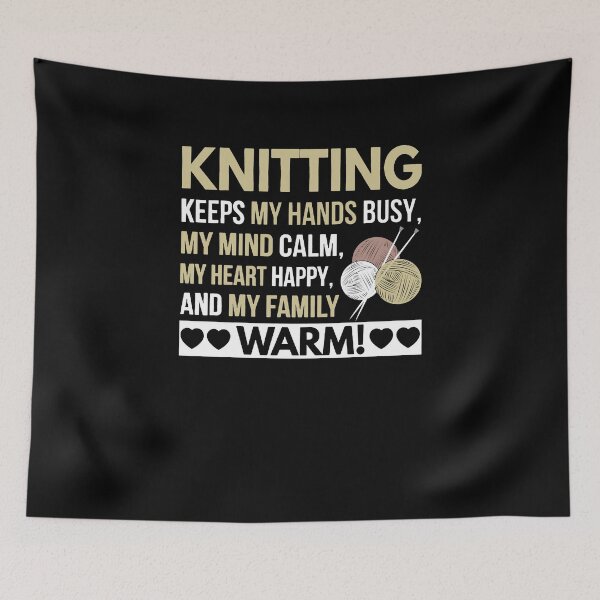 Artikelvorschau, Knitting Keeps My Hands Busy entworfen und verkauft von clickmostro.