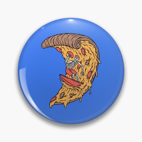Item preview, Awesome skelleton surfer in pizza designed and sold by InvisibleMind.