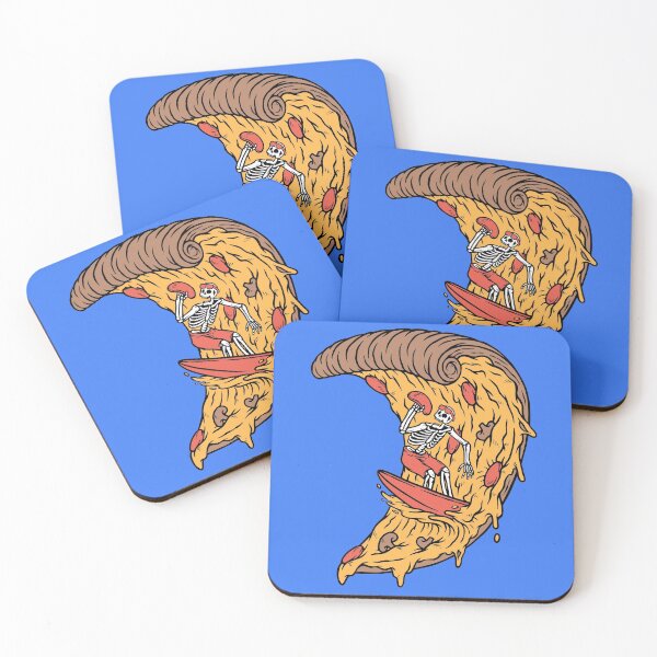 Item preview, Awesome skelleton surfer in pizza designed and sold by InvisibleMind.