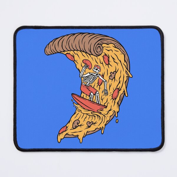 Item preview, Awesome skelleton surfer in pizza designed and sold by InvisibleMind.