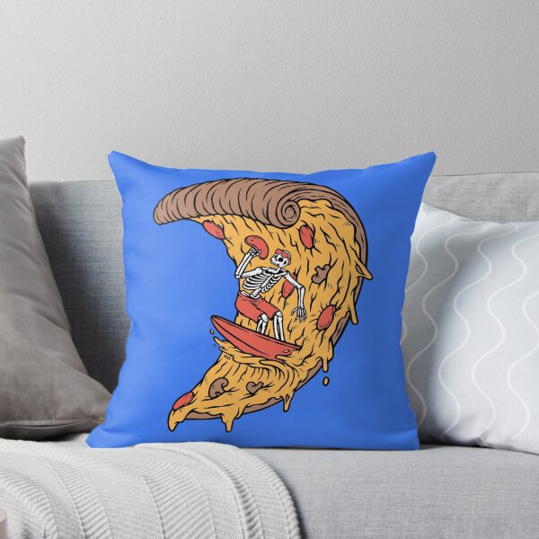 Item preview, Awesome skelleton surfer in pizza designed and sold by InvisibleMind.