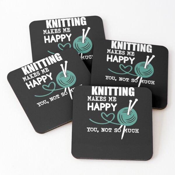 Item preview, Knitting Makes Me Happy You Not So Much designed and sold by clickmostro.