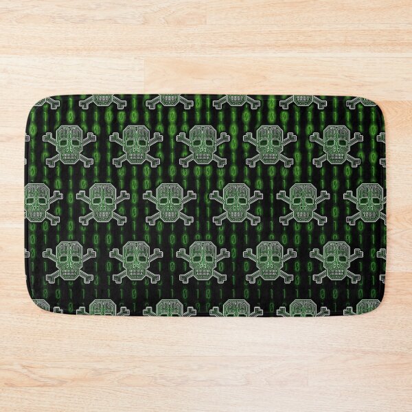 Item preview, Hacker Skull Crossbones Pattern designed and sold by hacktees-shop.