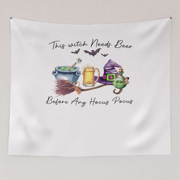 Item preview, This Witch Needs Beer Before Any Hocus Pocus Halloween designed and sold by Pam140.