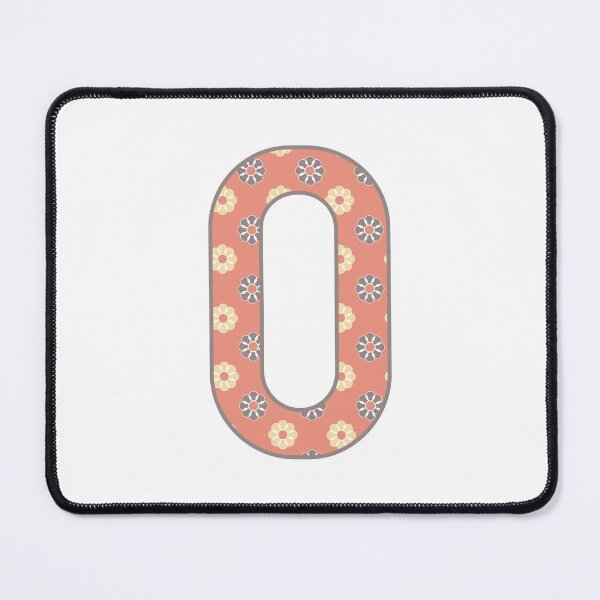 Item preview, MONOGRAM LETTER O PINK FLORAL TYPOGRAPHY DESIGN designed and sold by RhubarbMyrtle.