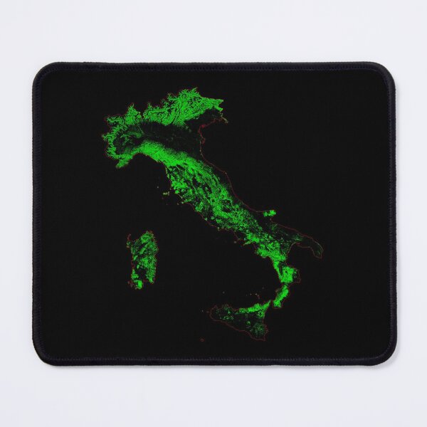 Item preview, Italy Forest Cover Map with Black Background designed and sold by GrasshopperGeo.