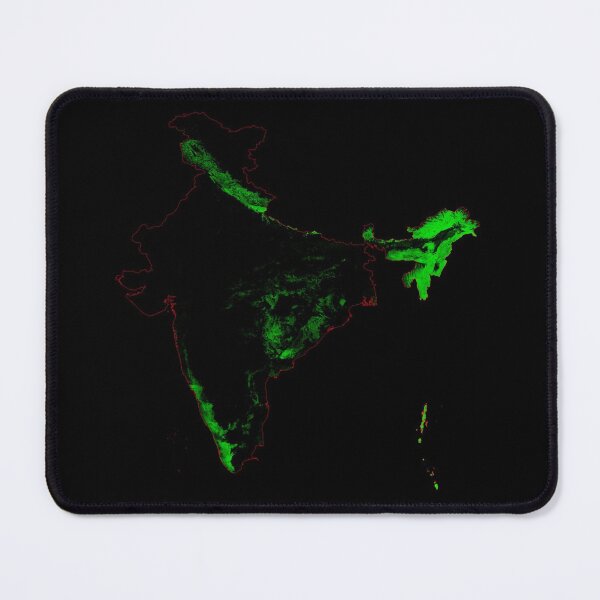 Item preview, India Forest Cover Map with Black Background designed and sold by GrasshopperGeo.