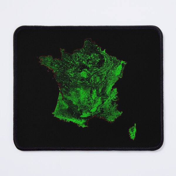 Item preview, France Forest Cover Map with Black Background designed and sold by GrasshopperGeo.
