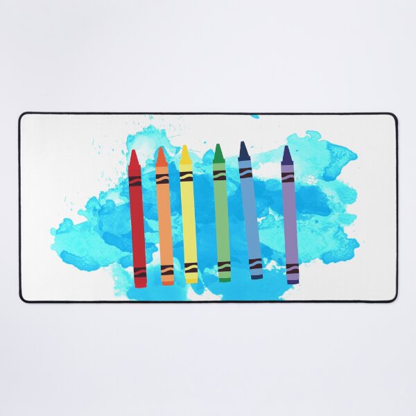 Item preview, Colorful Crayons Watercolor Background Art designed and sold by idovedesign.