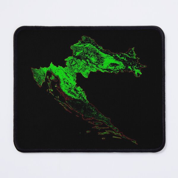 Item preview, Croatia Forest Cover Map with Black Background designed and sold by GrasshopperGeo.