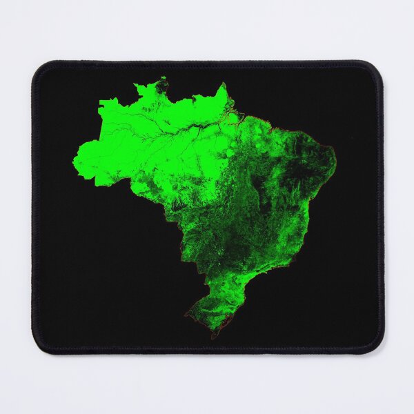 Item preview, Brazil Forest Cover Map with Black Background designed and sold by GrasshopperGeo.