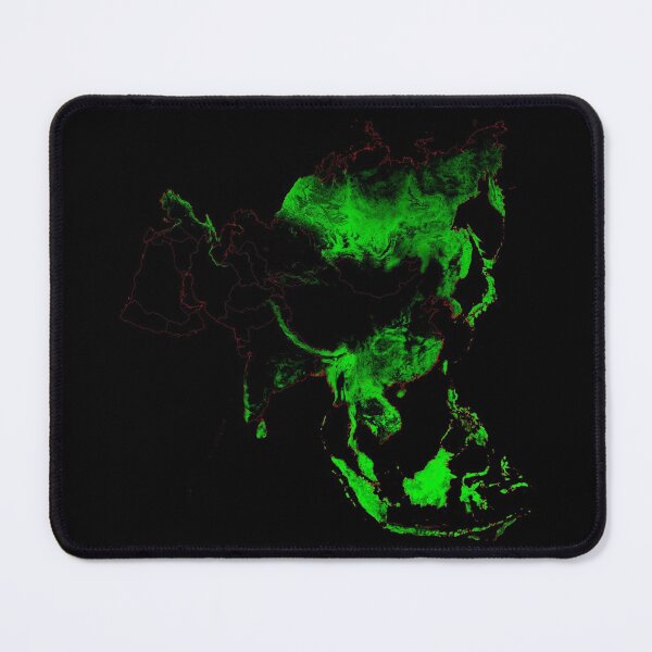 Item preview, Asia Forest Cover Map with Black Background designed and sold by GrasshopperGeo.