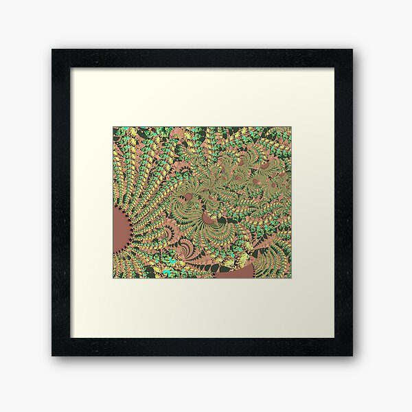 "Flori" - Psychedelic Wave Pattern by The Raumier Framed Art Print
