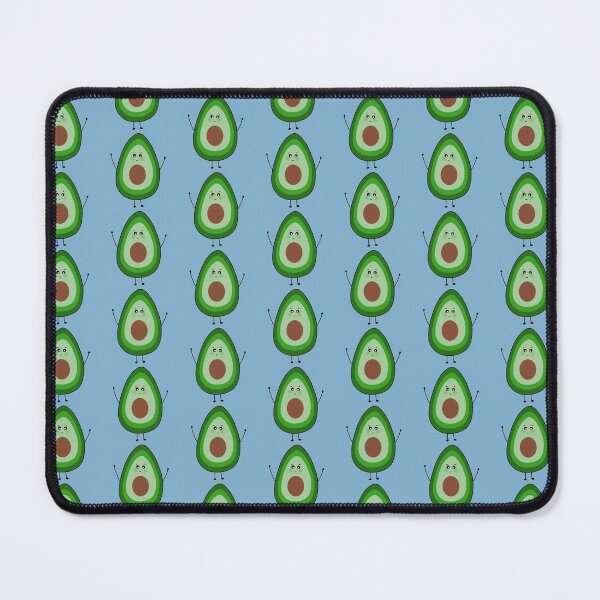 Item preview, Cute Blushing Avocados Blue Background designed and sold by DeliliahDoodles.