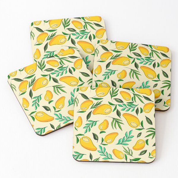 Item preview, Mangos and leaves with White Background Summer Fruits Design designed and sold by SemDesigns1.