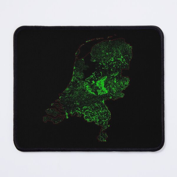 Item preview, The Netherlands Forest Cover Map with Black Background designed and sold by GrasshopperGeo.