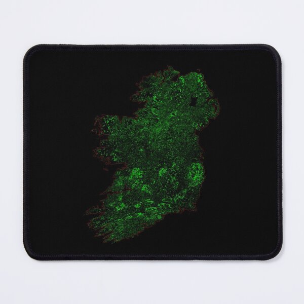 Item preview, Island of Ireland Forest Cover Map with Black Background designed and sold by GrasshopperGeo.