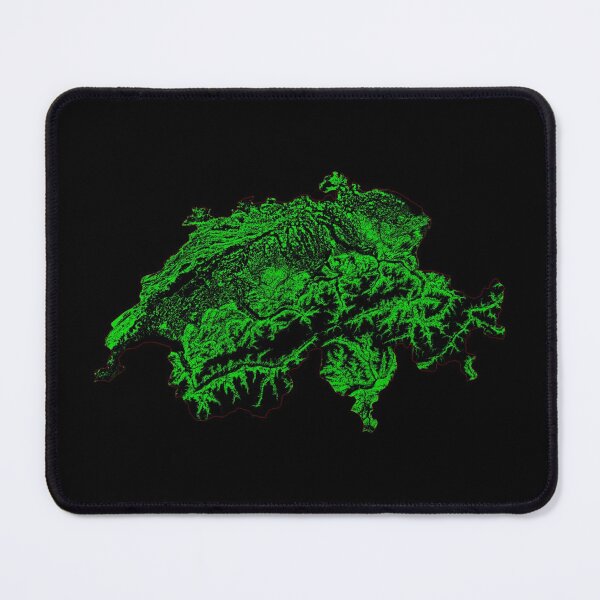 Item preview, Switzerland Forest Cover Map with Black Background designed and sold by GrasshopperGeo.