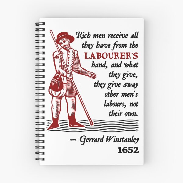 Item preview, Gerrard Winstanley Diggers Quote (Black/Red) designed and sold by Hot-To-Trot.