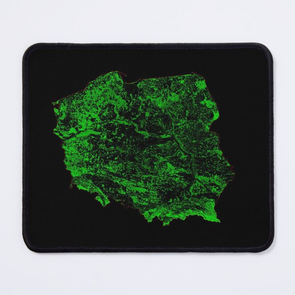 Item preview, Poland Forest Cover Map with Black Background designed and sold by GrasshopperGeo.