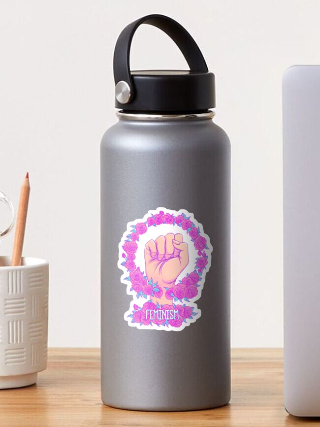 Thumbnail 1 of 3, Sticker, Feminism and Roses designed and sold by varka.