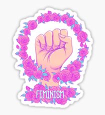 Feminism and Roses Sticker