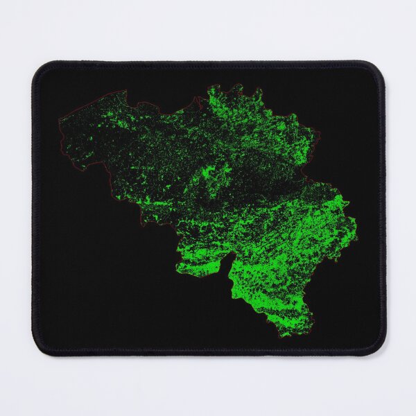 Item preview, Belgium Forest Cover Map with Black Background designed and sold by GrasshopperGeo.