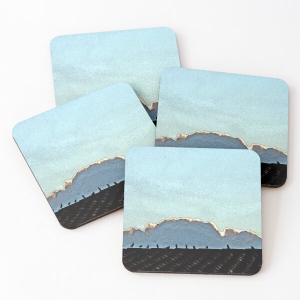 Item preview, Sparrows perching on a roof at sunset designed and sold by Anna Lemos.