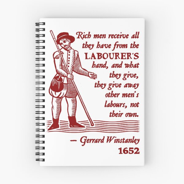 Item preview, Gerrard Winstanley Diggers Quote (Red) designed and sold by Hot-To-Trot.
