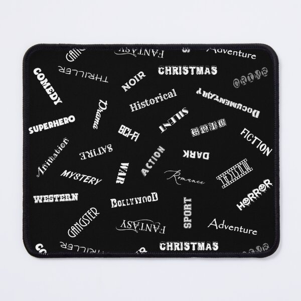 Item preview, MOVIE GENRES white pattern designed and sold by KoolDsigns-FLIX.