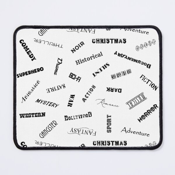 Item preview, MOVIE GENRES - STICKER PACK black pattern designed and sold by KoolDsigns-FLIX.