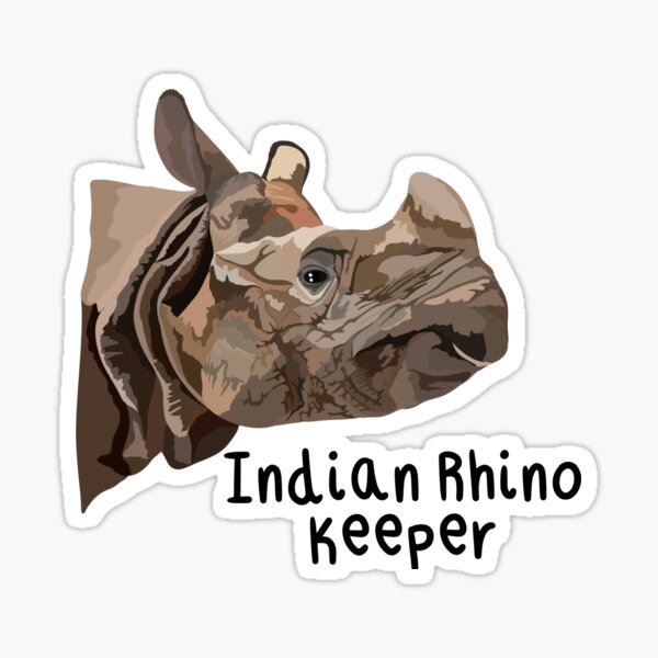 Item preview, Indian Rhino Keeper designed and sold by thezoogirl.