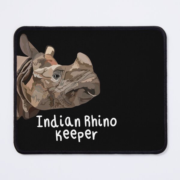 Item preview, Indian Rhino Keeper,Indian Rhino Keeper Design – Dedicated Wildlife Care and Conservation Artwork designed and sold by PrettylittlepastelUk.