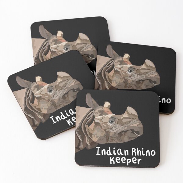 Item preview, Indian Rhino Keeper,Indian Rhino Keeper Design – Dedicated Wildlife Care and Conservation Artwork designed and sold by PrettylittlepastelUk.