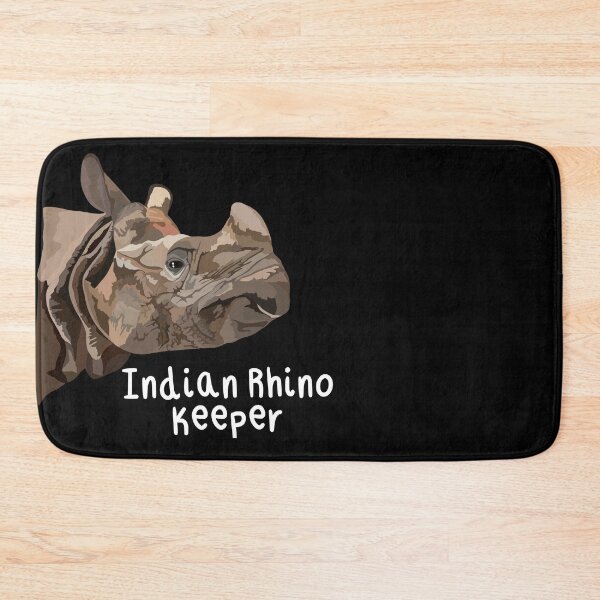 Item preview, Indian Rhino Keeper,Indian Rhino Keeper Design – Dedicated Wildlife Care and Conservation Artwork designed and sold by PrettylittlepastelUk.