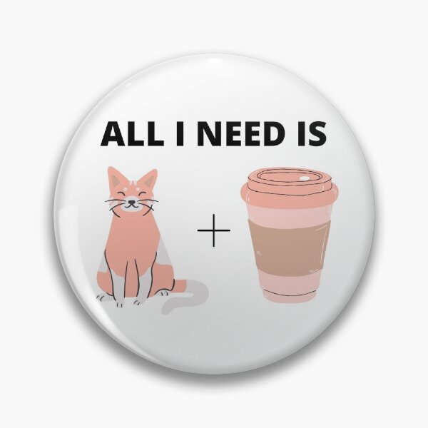 Item preview, All I need Is Meow and Coffee Funny Cat designed and sold by Kokumber Creations.