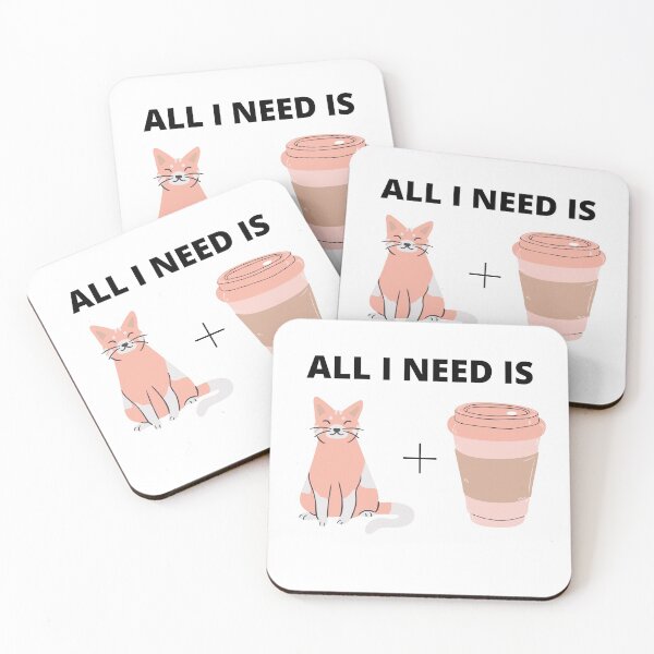 Item preview, All I need Is Meow and Coffee Funny Cat designed and sold by Kokumber Creations.