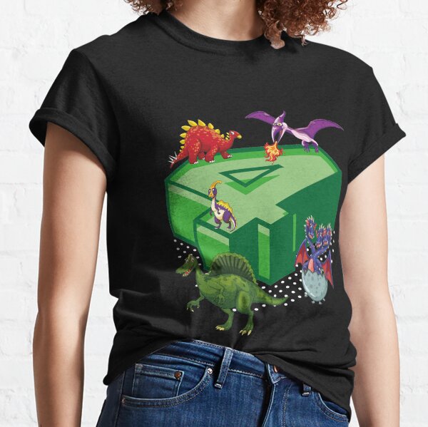Kids Turning 4 Years Old Dinosaur TRex 4th Birthday Party B-day Classic T-Shirt