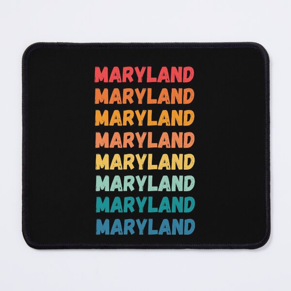 Item preview, MARYLAND - repeated retro vintage sunset colors with a distressed design effect Graphic T-Shirt | Essential T-shirt designed and sold by printdot.