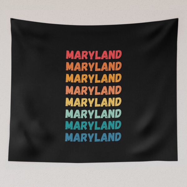 Item preview, MARYLAND - repeated retro vintage sunset colors with a distressed design effect Graphic T-Shirt | Essential T-shirt designed and sold by printdot.