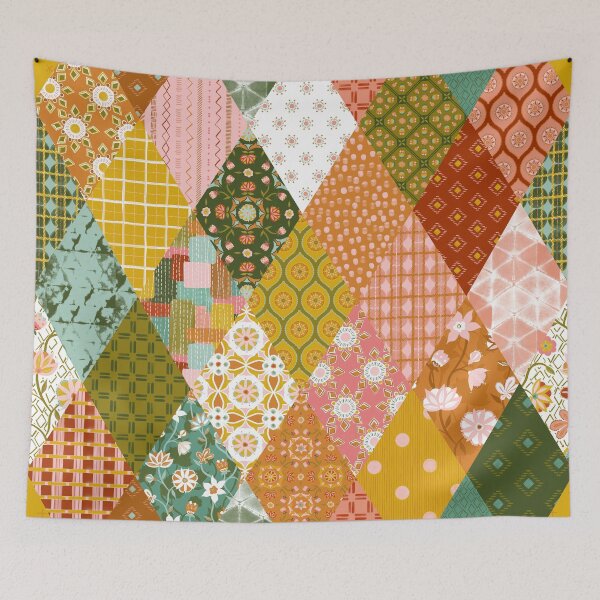 Item preview, Faux Patchwork Diamond Quilt designed and sold by gabrielleneil.