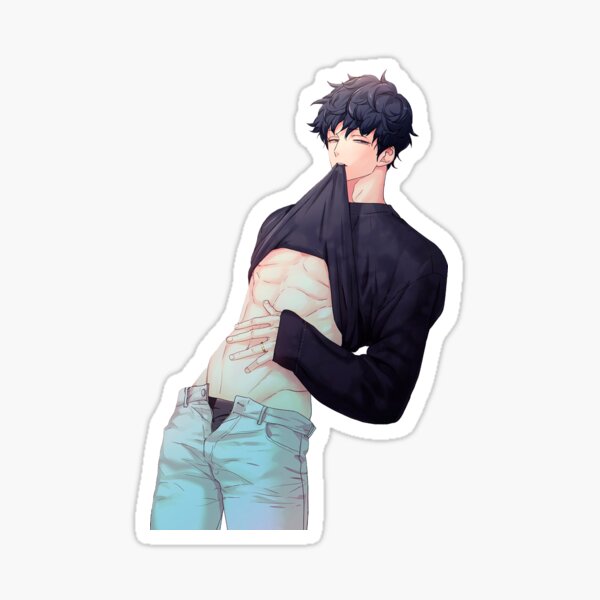 Cool Anime Boy I Live For Danger Art Illustrator' Sticker