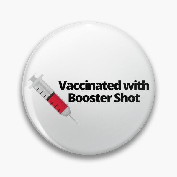 Item preview, Vaccinated with Booster Shot (Black Text) - Covid Booster Shot for Vaccinated People designed and sold by CaitU.
