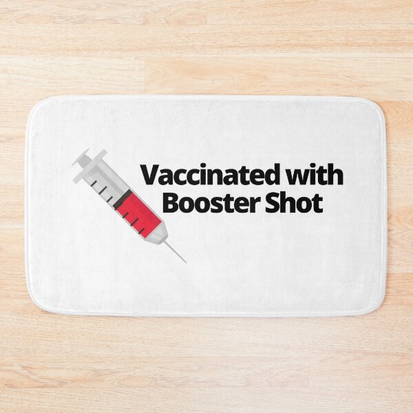 Item preview, Vaccinated with Booster Shot (Black Text) - Covid Booster Shot for Vaccinated People designed and sold by CaitU.