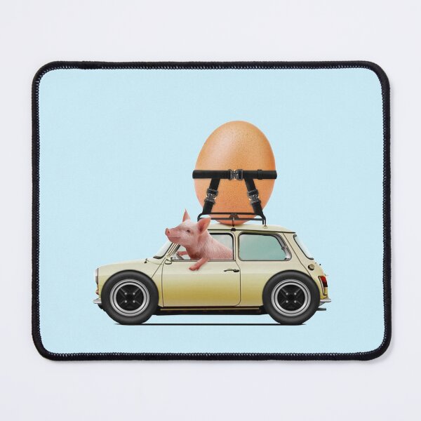 Item preview, Bacon and Eggs - Piglet Driving a Car with an Egg on the Room designed and sold by Vin  Zzep.